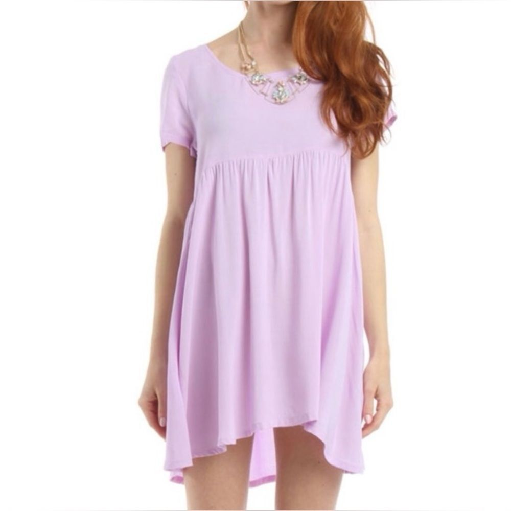 American Apparel Lightweight Babydoll Dress Lilac Pink size S/XS
